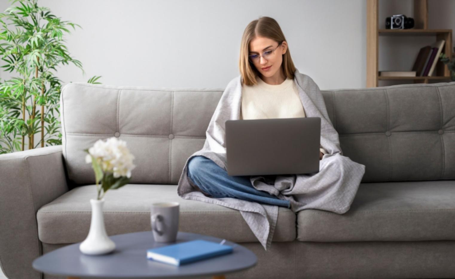 Financial planning workspace with calculator and documents